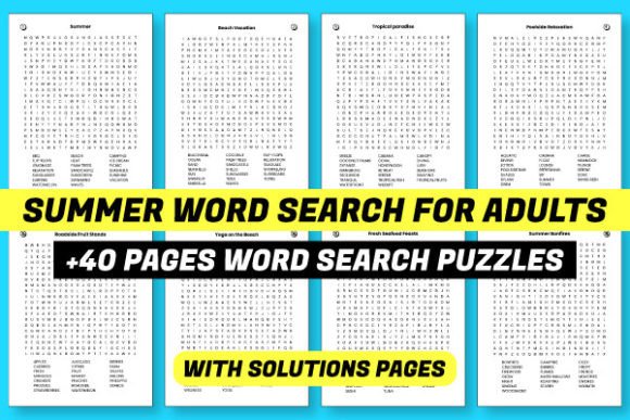 The Rise of Adult Activity Books: Unpacking the 40 PAGES SUMMER WORD SEARCH for ADULTS